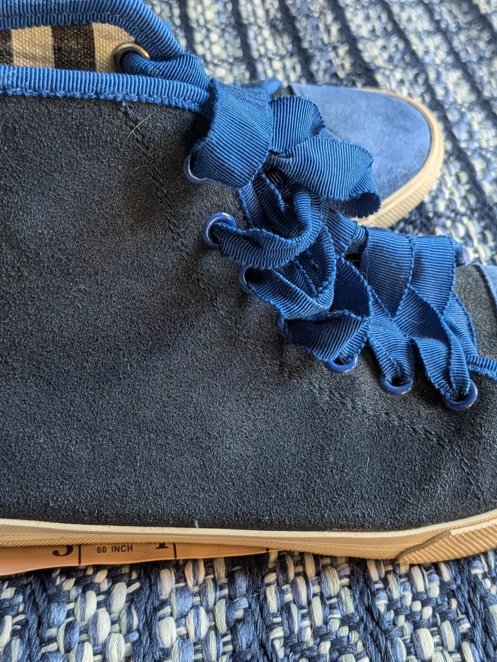 Kate Spade Lorna Navy Suede Women's High Tops Sneakers, Size 7